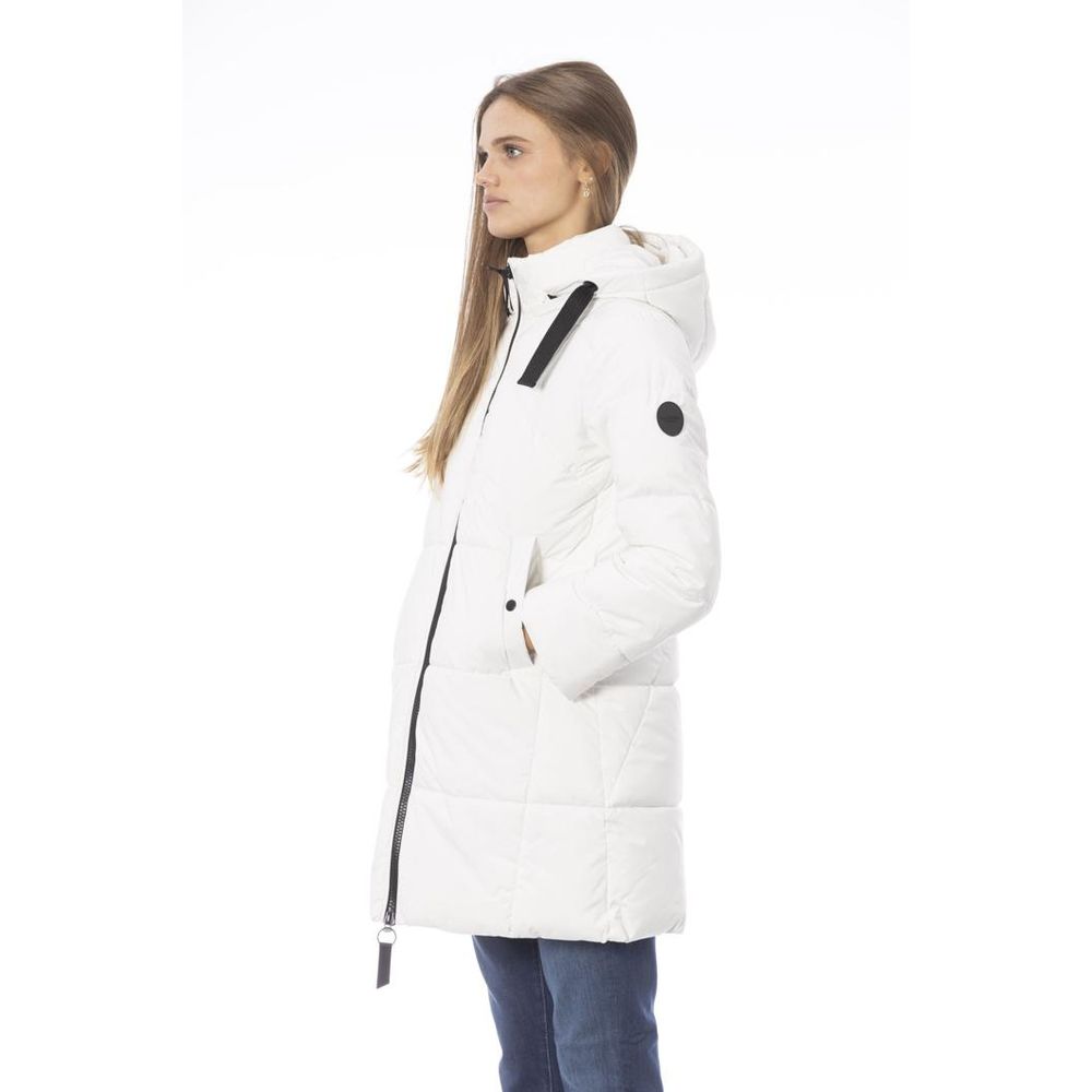 White Polyester Parka