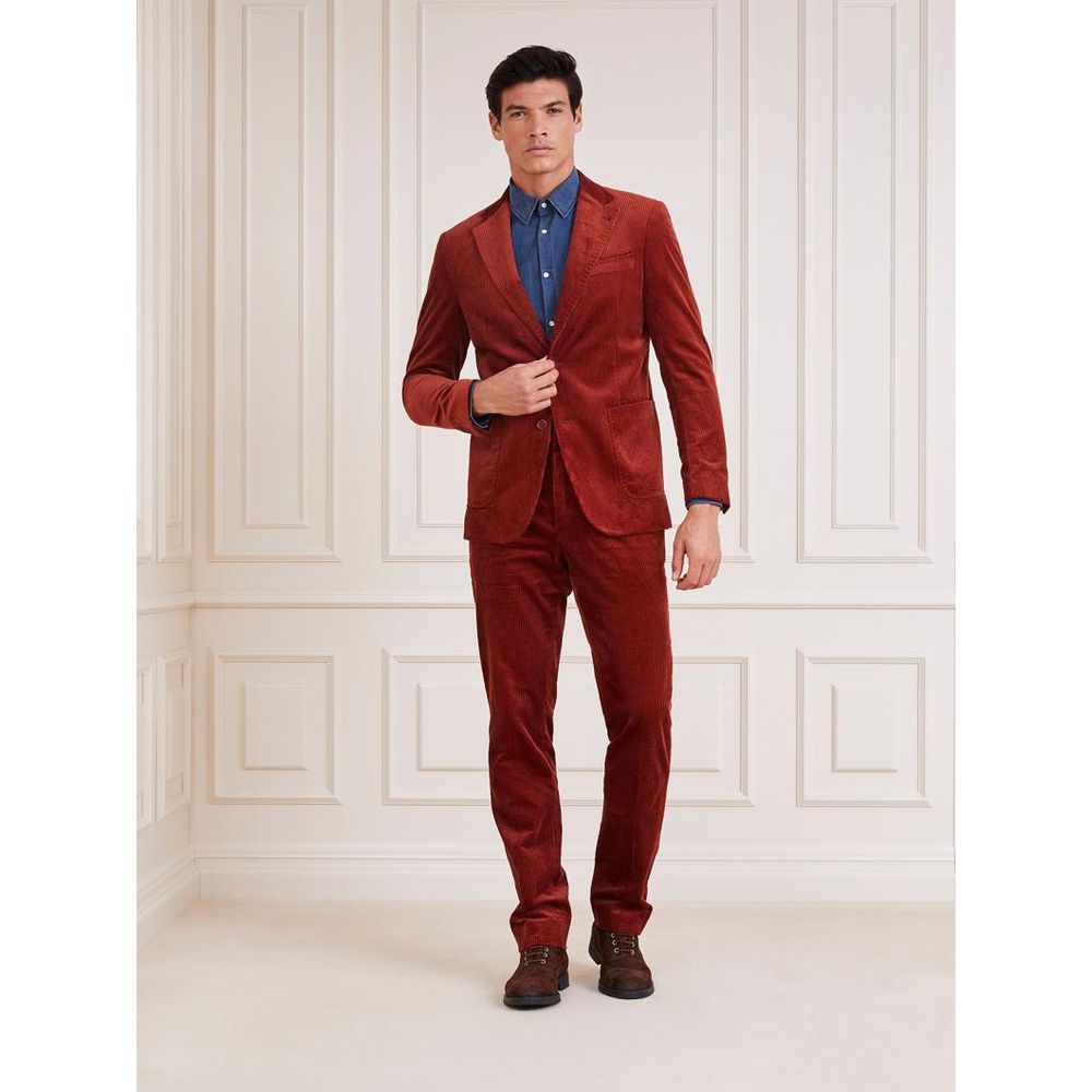 Brown Cotton Casual Pants