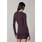 Purple Acetate Casual Dress