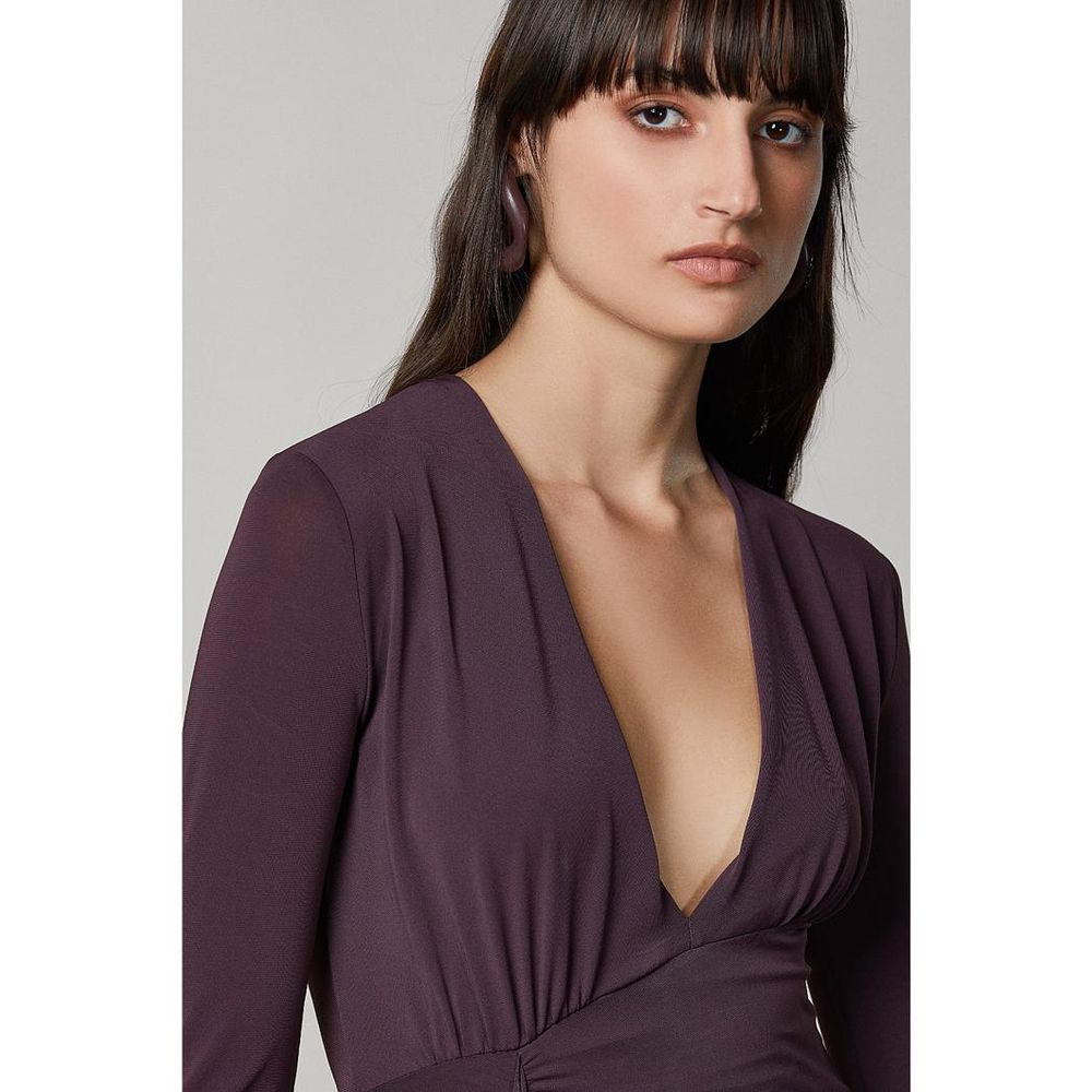 Purple Acetate Casual Dress