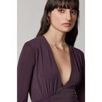Purple Acetate Casual Dress