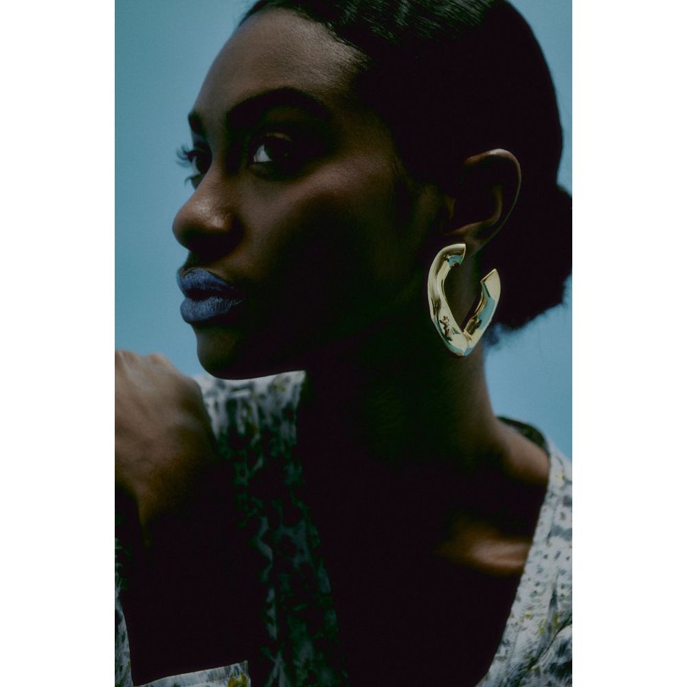 Gold Plastic Earrings