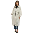 Gray Polyamide Full-Length Jacket