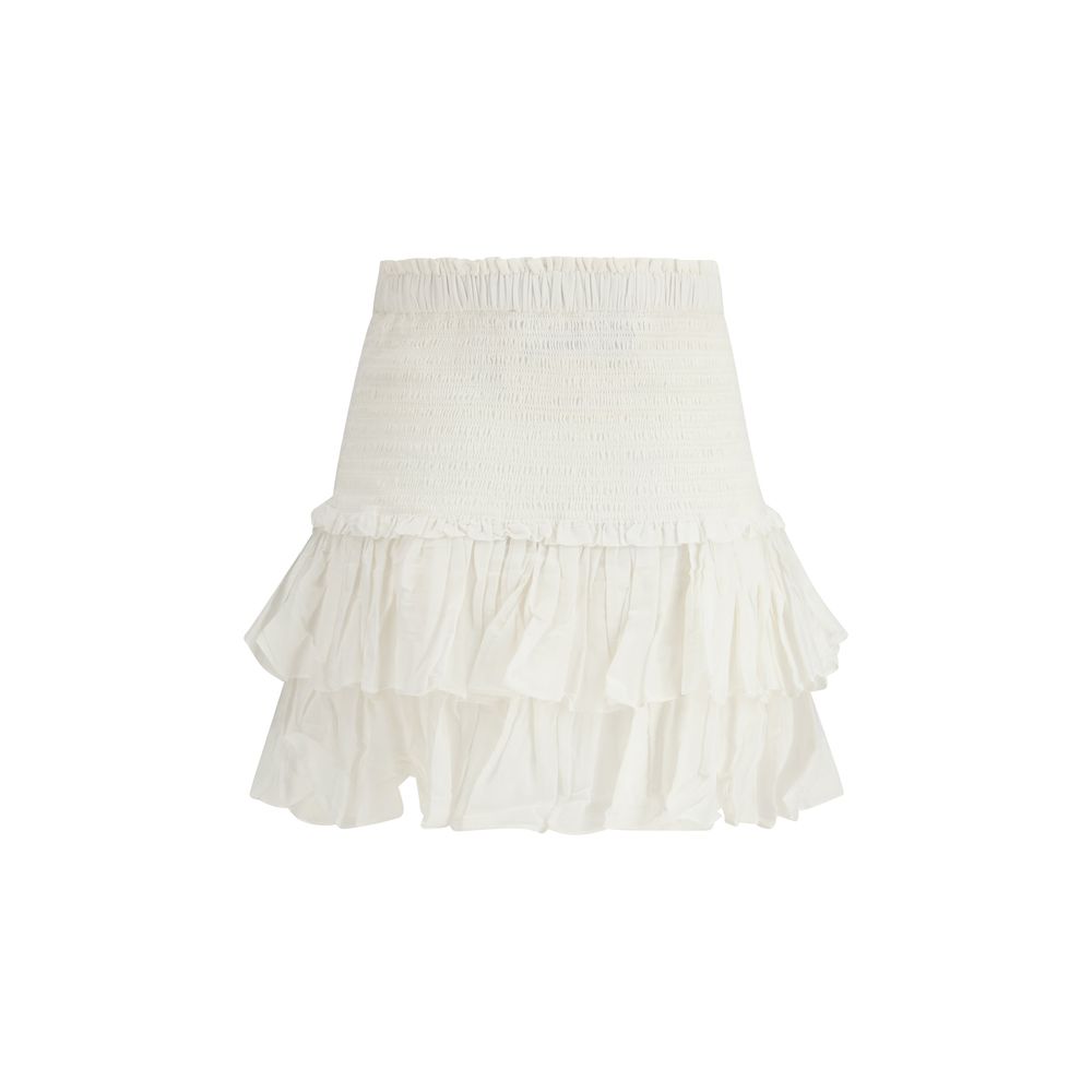 White Cotton Mini Skirt