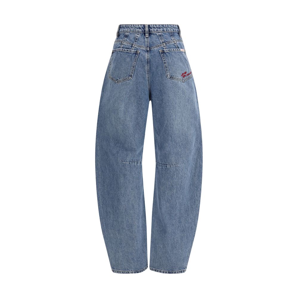 Blue Cotton Relaxed Fit Jeans