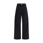 Black Cotton Relaxed Fit Jeans