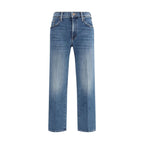 Blue Cotton Relaxed Fit Jeans