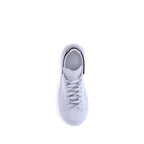White Calf Leather Bos Taurus Platform Sneakers