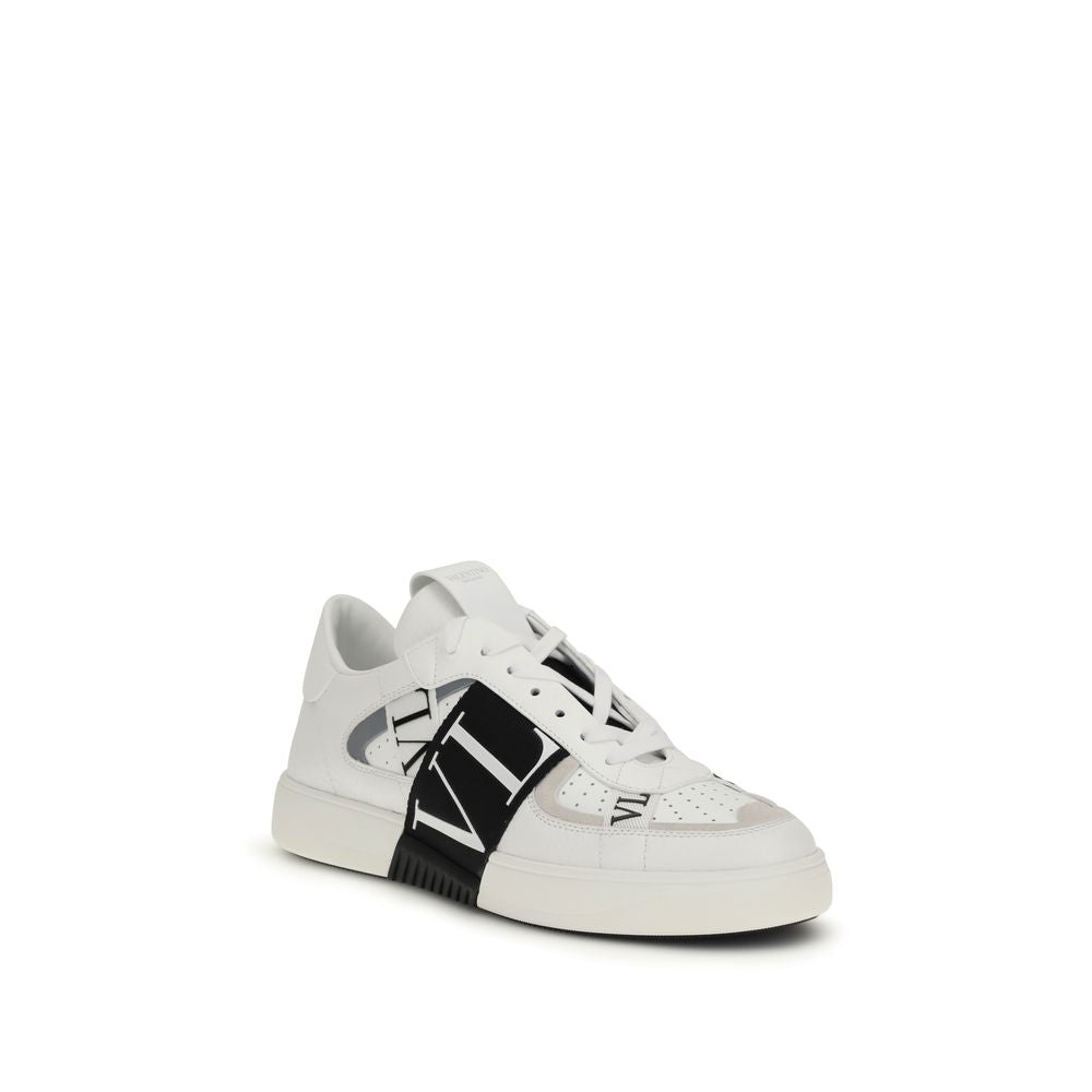White Calf Leather Bos Taurus Low Top Sneakers