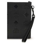 Black Calf Leather Bos Taurus Clutch Bag
