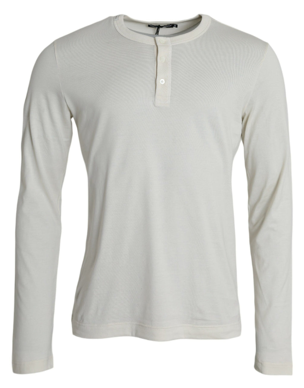 White Cotton Long Sleeve T-Shirt