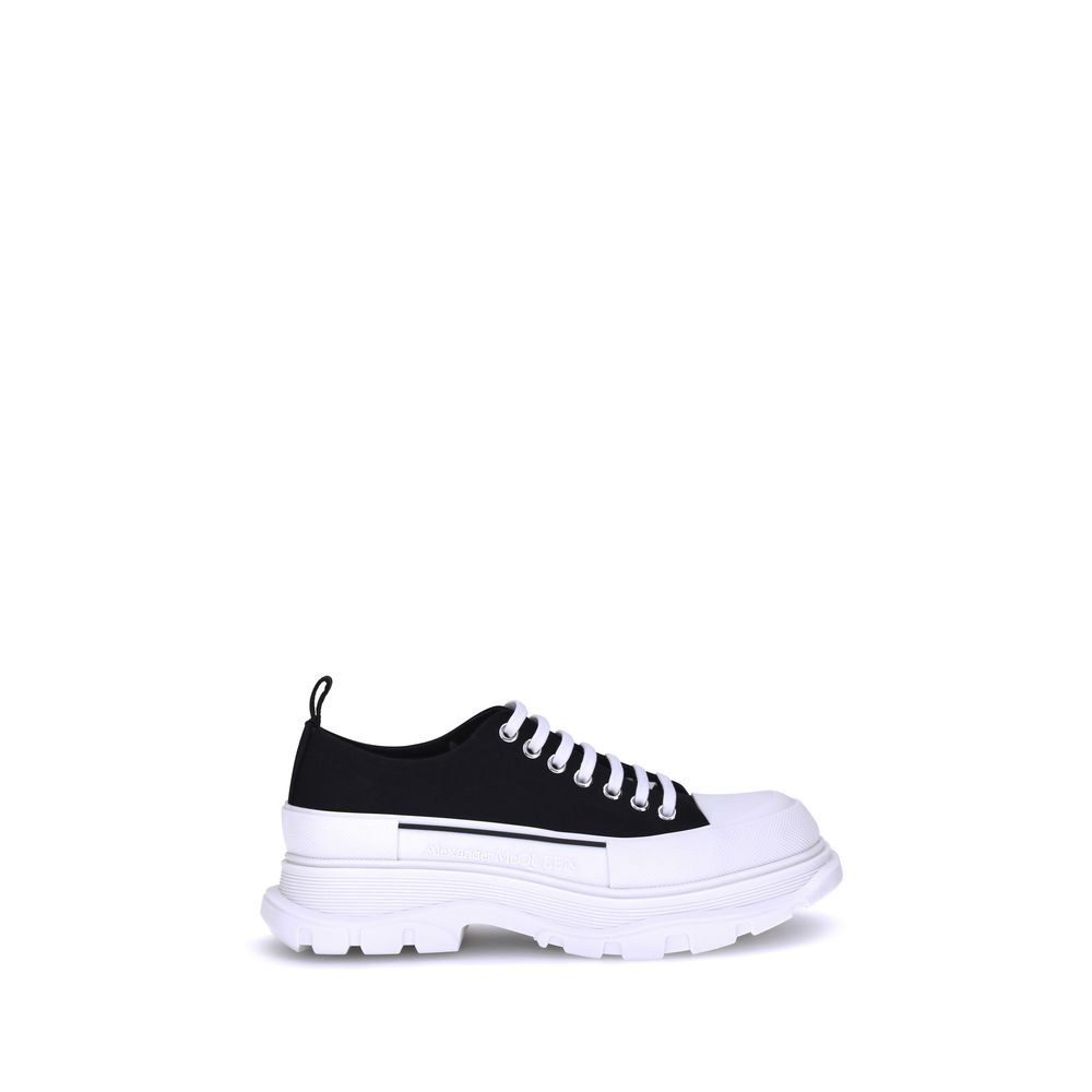 Black Canvas Chunky Sneakers