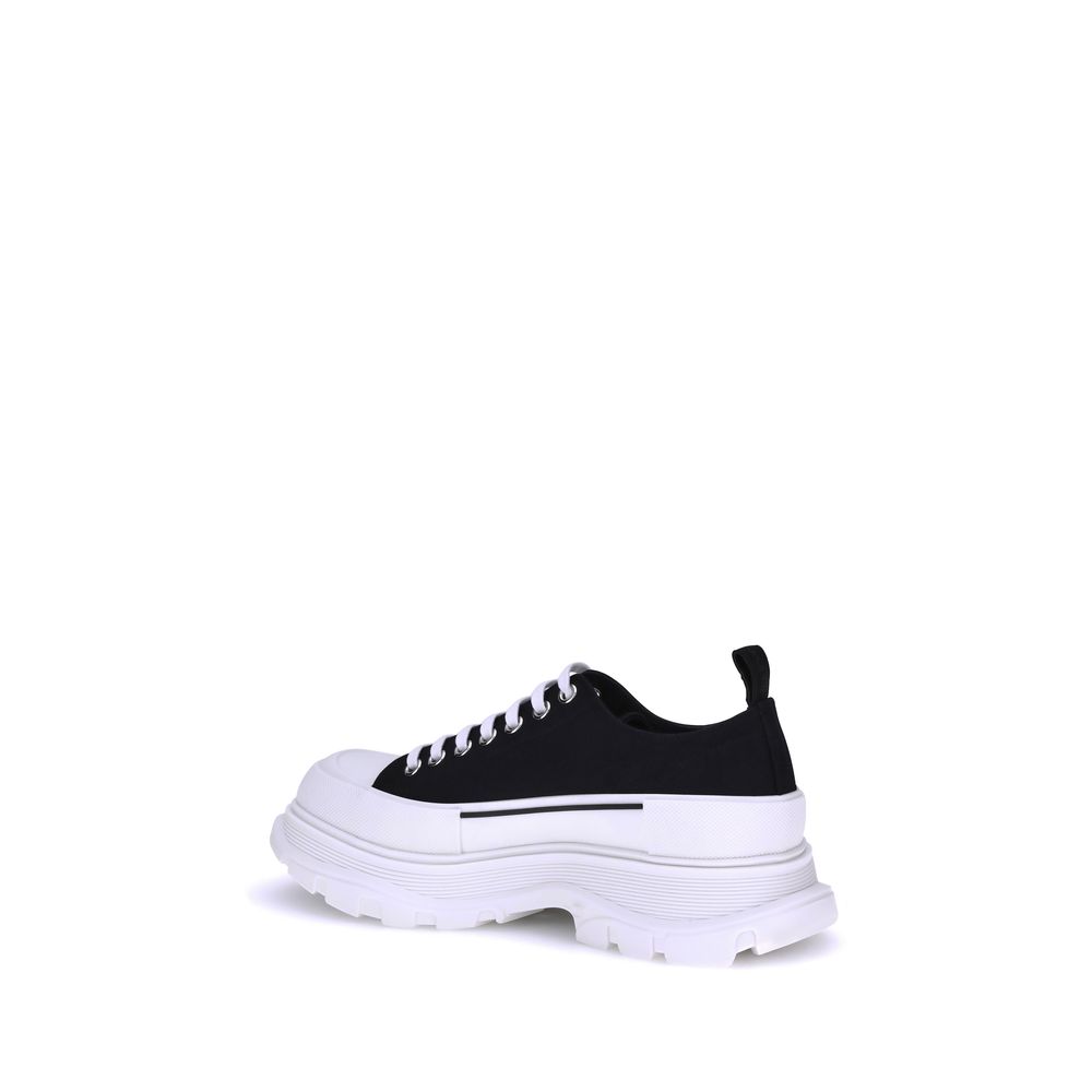 Black Canvas Chunky Sneakers