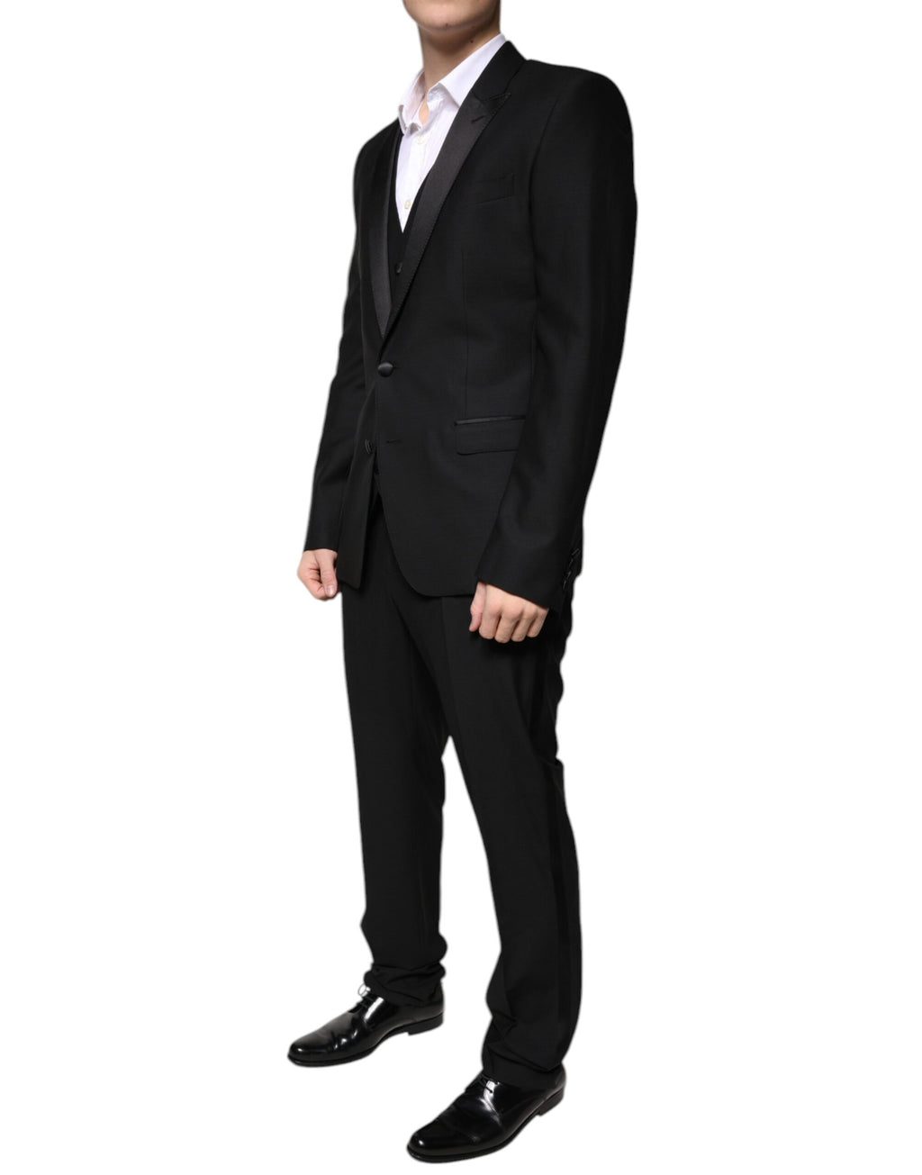 Black Virgin Wool Tuxedo