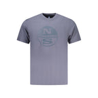 Blue Cotton Men T-Shirt