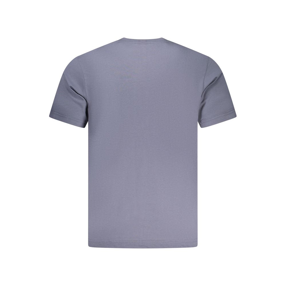 Blue Cotton Men T-Shirt