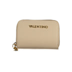Beige Polyurethane Women Wallet