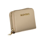 Beige Polyurethane Women Wallet