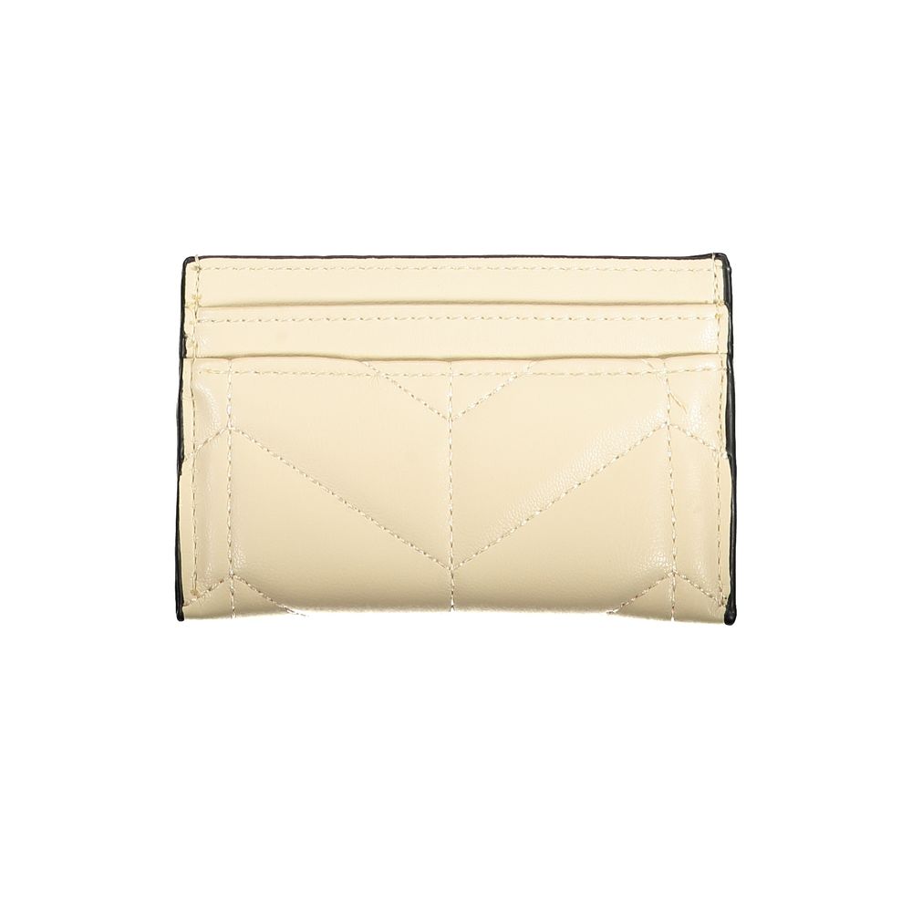 Beige Polyurethane Women Wallet