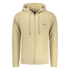 Beige Cotton Men's Hoodie
