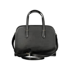 Black Polyurethane Women Handbag