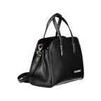 Black Polyurethane Women Handbag