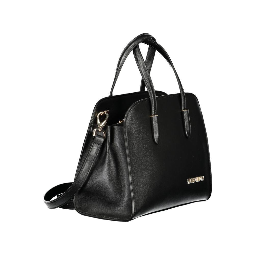 Black Polyurethane Women Handbag