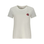 White Cotton Women T-Shirt
