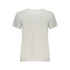 White Cotton Women T-Shirt