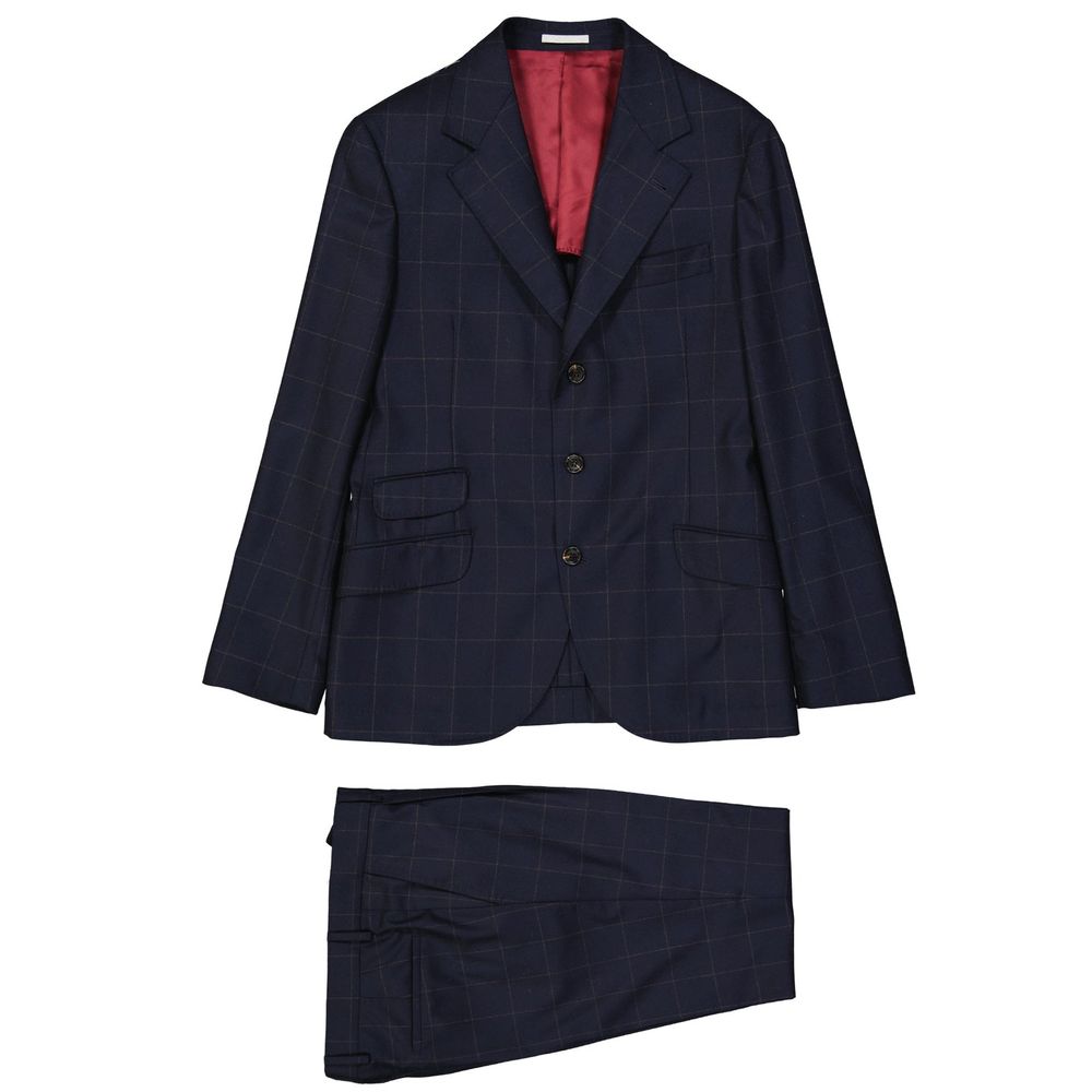 Blue Wool Two-Piece Suit