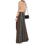 Brown Cotton Casual Pants