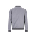 Gray Polyester Bomber