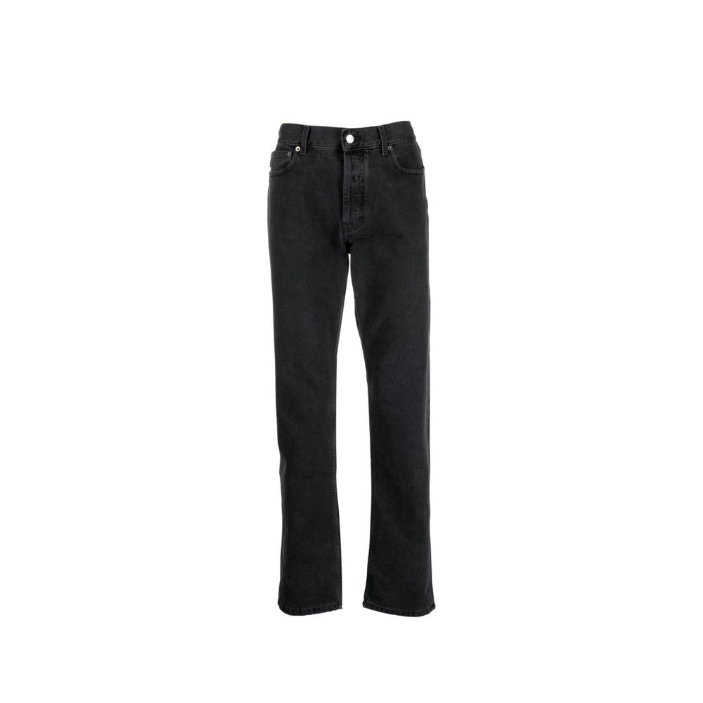 Black Cotton Slim Fit Jeans