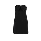 Black Acetate Casual Dress