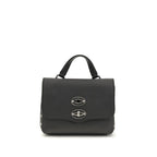 Black Calf Leather Bos Taurus Handbag