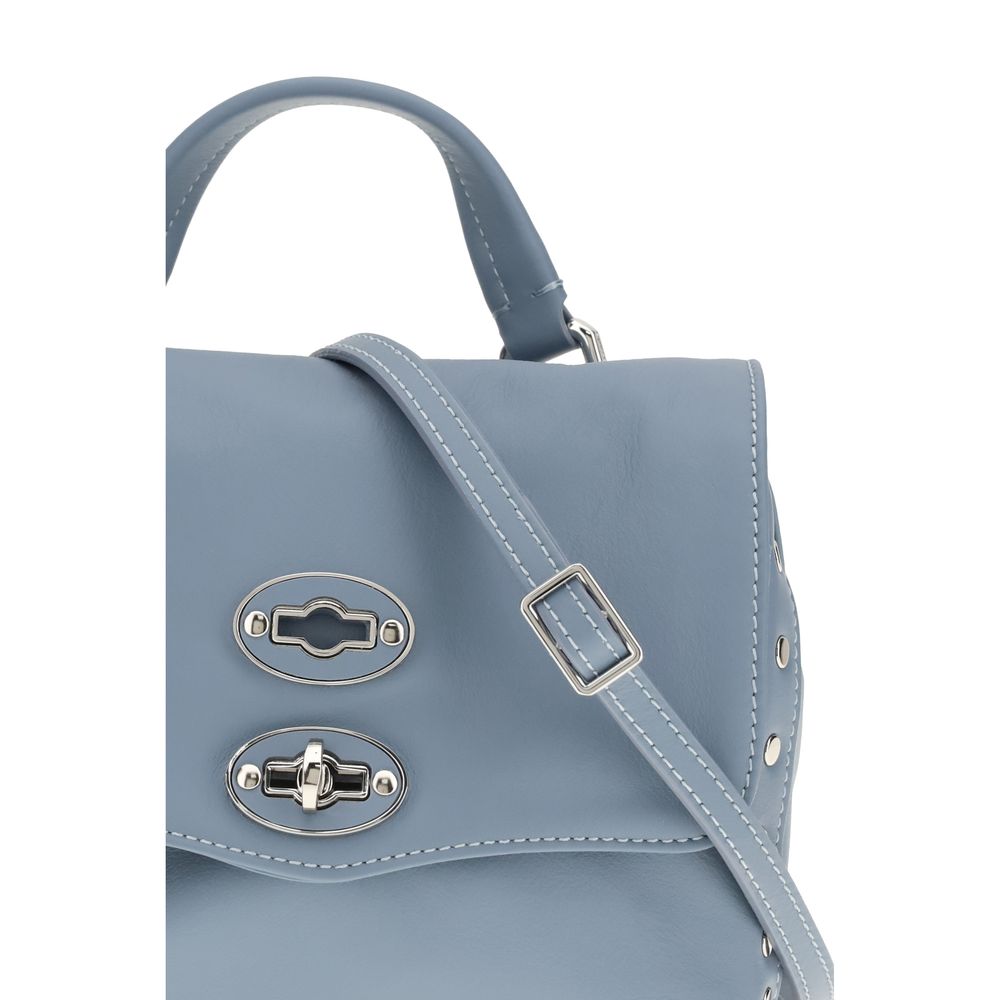 Blue Calf Leather Bos Taurus Handbag