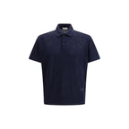 Blue Wool Polo Shirt