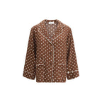 Brown Silk Pattern Shirt