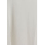 White Linen Sleeveles T-Shirt