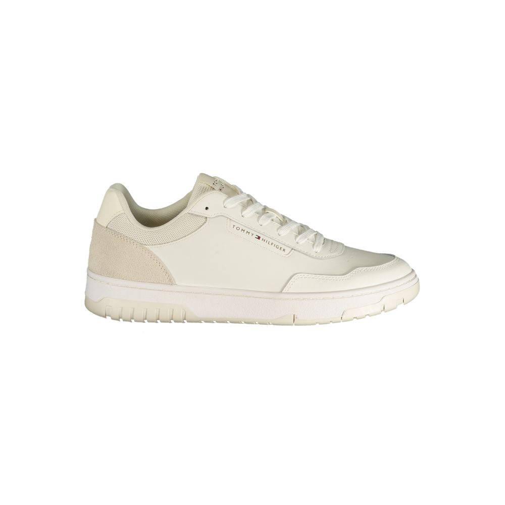 White Polyurethane Men's Sneaker