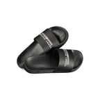 Black Polyurethane Men Slipper