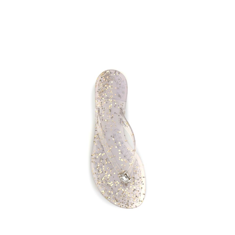 Gold Polyurethane Sandals