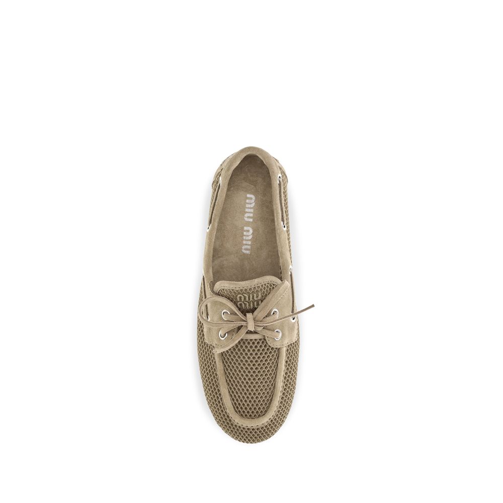 Beige Calf Leather Bos Taurus Slip-On Loafers