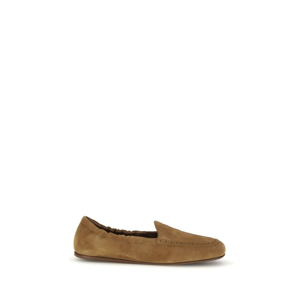 Brown Calf Leather Bos Taurus Slip-On Loafers