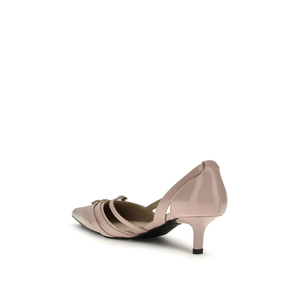 Multicolor Calf Leather Bos Taurus Mid Heel Pumps