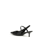 Black Calf Leather Bos Taurus Mid Heel Pumps