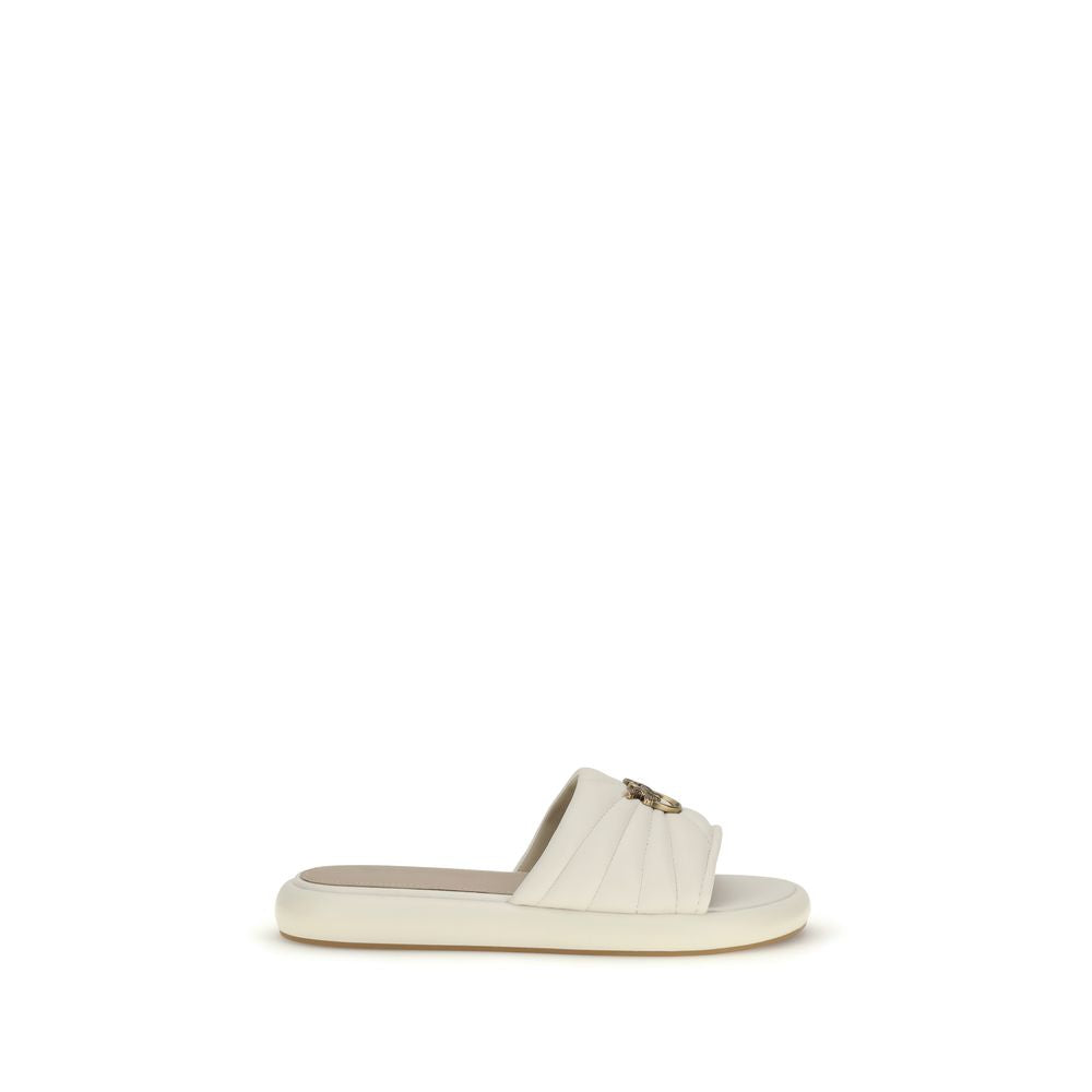 Beige Calf Leather Bos Taurus Sandals