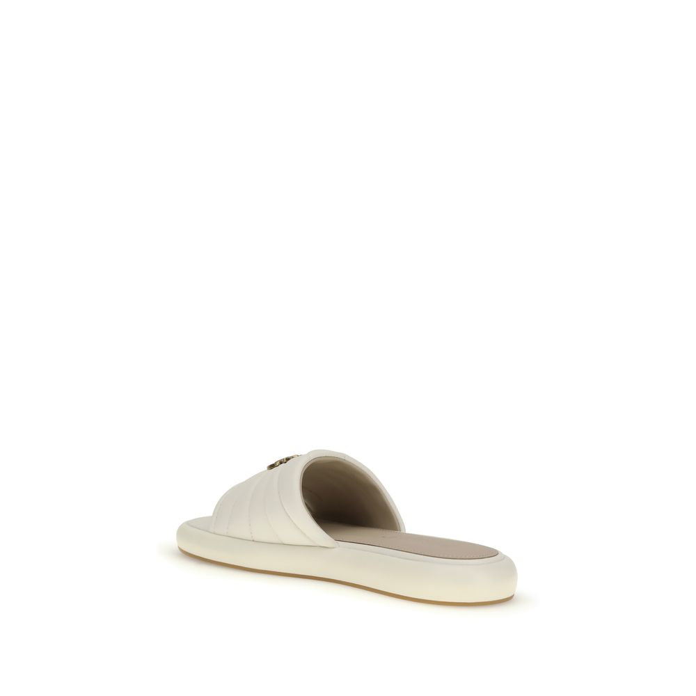 Beige Calf Leather Bos Taurus Sandals