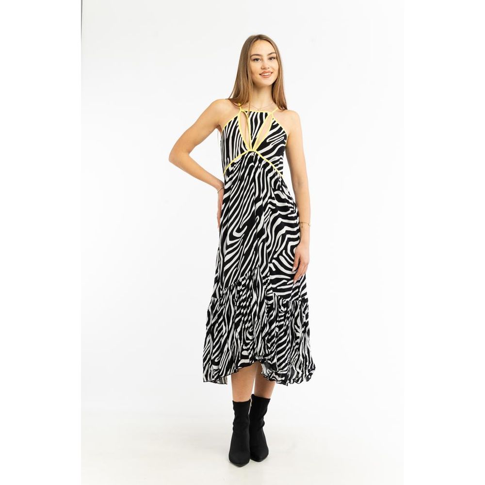 Black Viscose Casual Dress