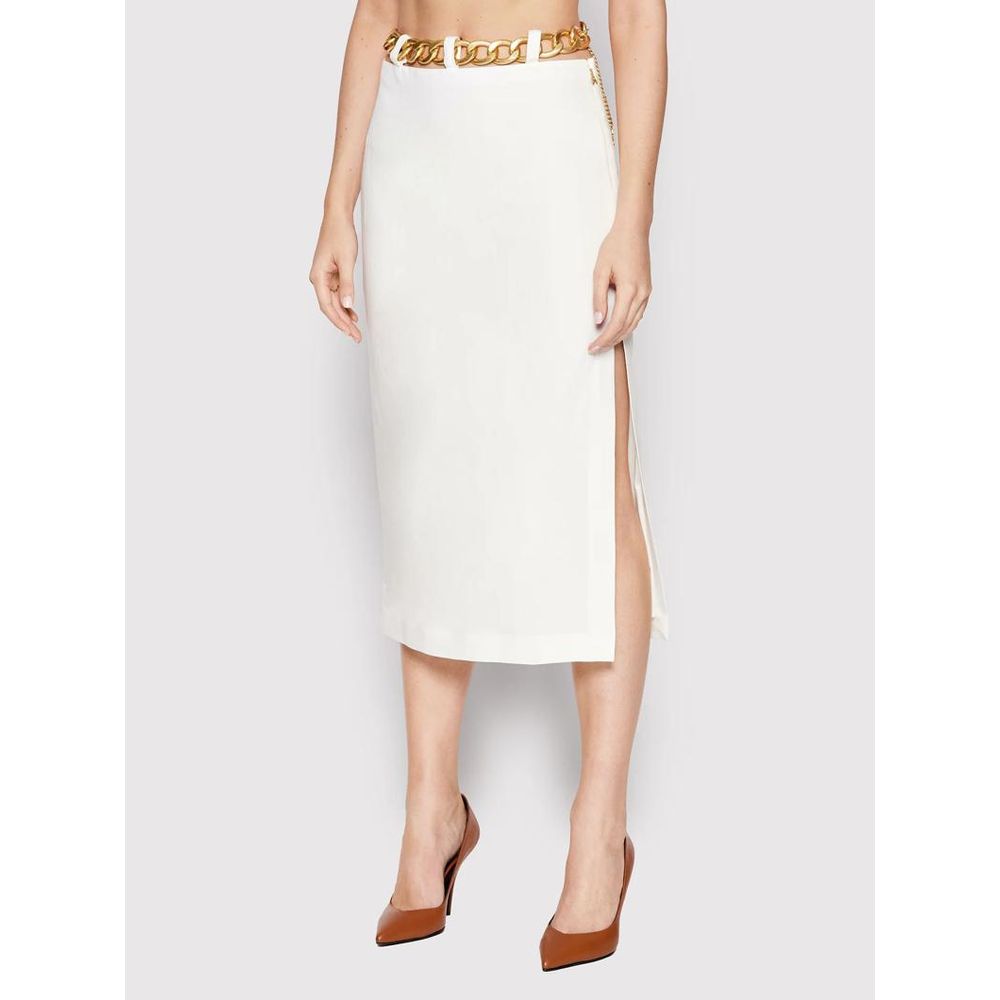 White Viscose Long Skirt